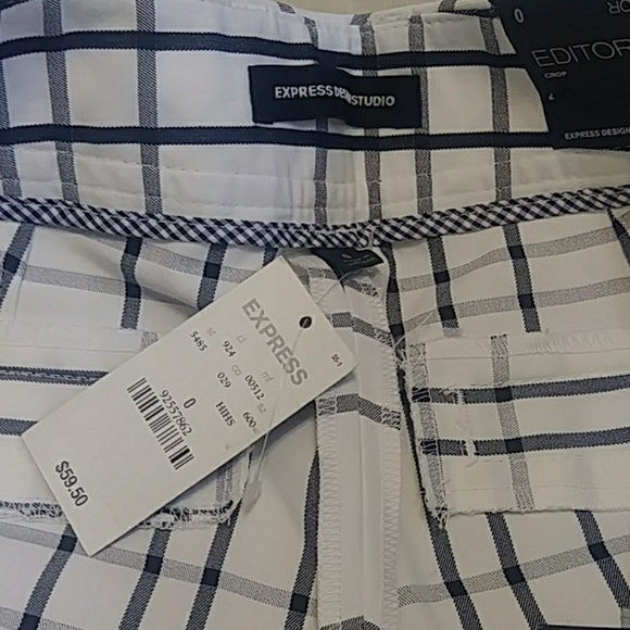 Express Editor Crop Plaid Pants - Picture 3 of 5